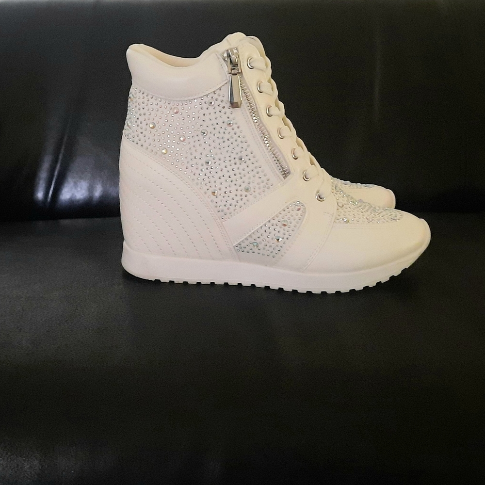 Women's embellished wedge heeled sneakers